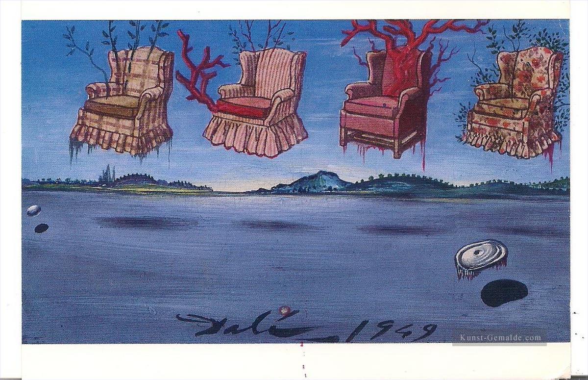 Vier Sessel im Himmel Salvador Dali Ölgemälde